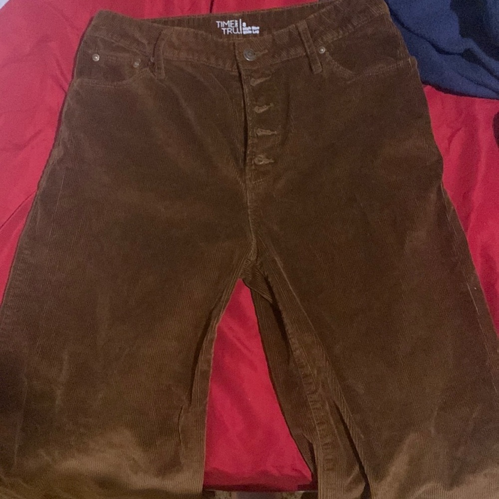 Brown Wide Leg Corduroy Pants